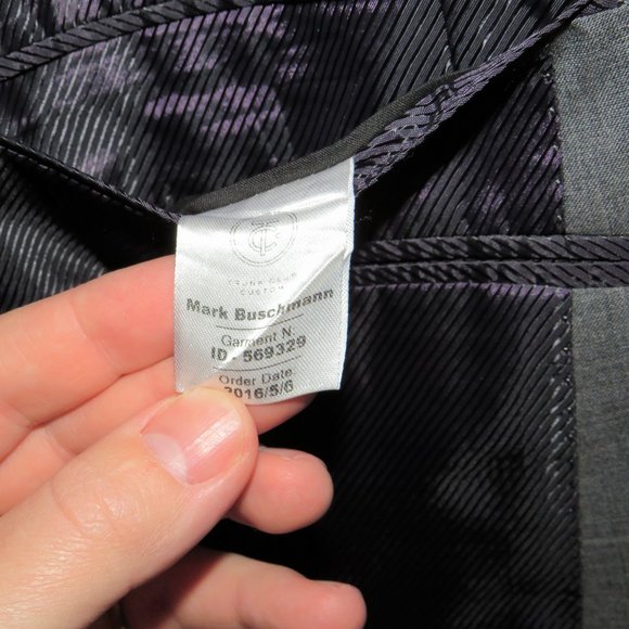 Trunk Club Custom Gray Windowpane Plaid Flat Front Two Button Suit 44R - Picture 14 of 15